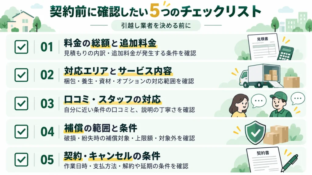 ハート引越センターに依頼する前に確認したいこと